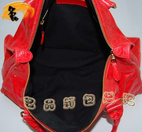 084324B 巴黎世家手提包 Balenciaga女包 手提包 進(jìn)口羊皮時(shí)尚休閑女包 橙色