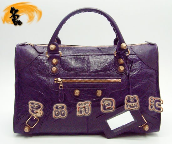 084324B Balenciaga女包 手提包 巴黎世家手提包 進(jìn)口羊皮時(shí)尚休閑女包 紫色