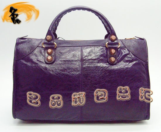 084324B Balenciaga女包 手提包 巴黎世家手提包 進(jìn)口羊皮時(shí)尚休閑女包 紫色