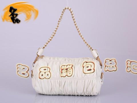 BL0651 普拉達最新款褶皺羊皮女包 Prada手拎包 Prada單肩包 原版一比一品質(zhì) 白色
