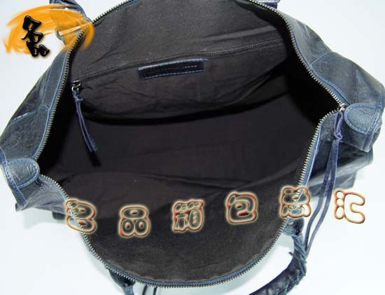 084334 Balenciaga機(jī)車(chē)包 單肩包 巴黎世家手提包 進(jìn)口羊皮經(jīng)典時(shí)尚女包 海軍藍(lán)色