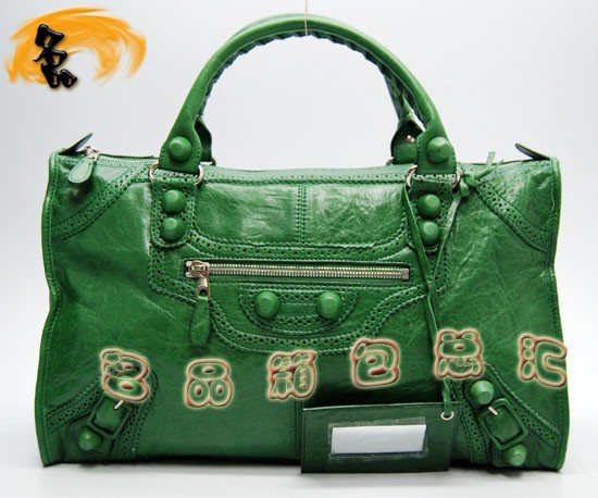 084824 進口羊皮時尚休閑包 Balenciaga女包 手提包 巴黎世家手提包 綠色