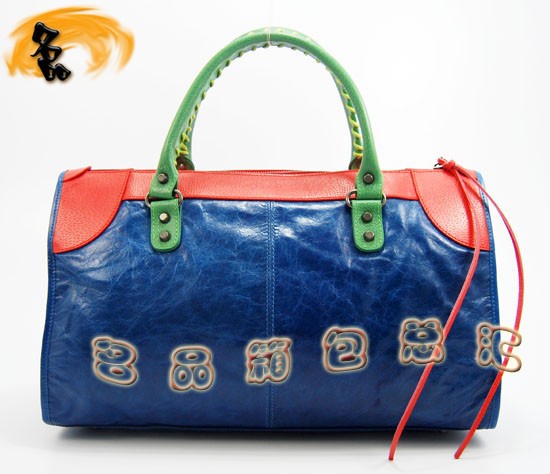 084324 Balenciaga�C(j��)܇�� �������҆μ�� �M(j��n)��ţƤ��(j��ng)��r(sh��)��Ů�� ���{(l��n)ɫ
