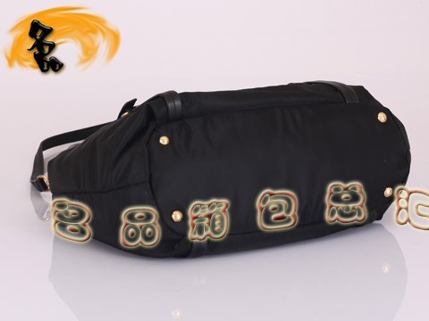 BN1773 Prada女包 防水尼龍帆布斜挎包 Prada手提包 普拉達帆布包 黑色