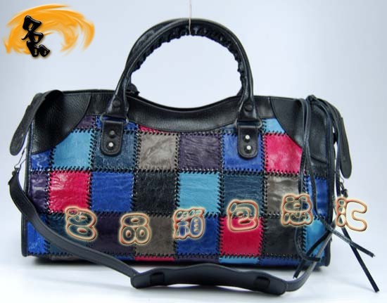 228770 巴黎世家手提包 進口羊皮時尚休閑包 Balenciaga單肩包 海軍藍色