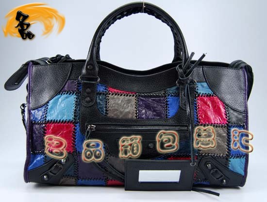 228770 巴黎世家單肩包 進口羊皮時尚休閑包 Balenciaga手提包 深紫色