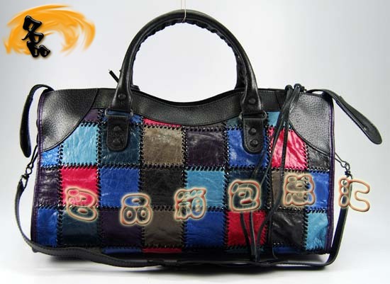 228770 巴黎世家單肩包 進口羊皮時尚休閑包 Balenciaga手提包 深紫色