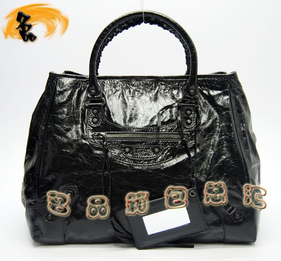 08471 巴黎世家女包 巴黎世家進口牛皮手提包 Balenciaga包 黑色