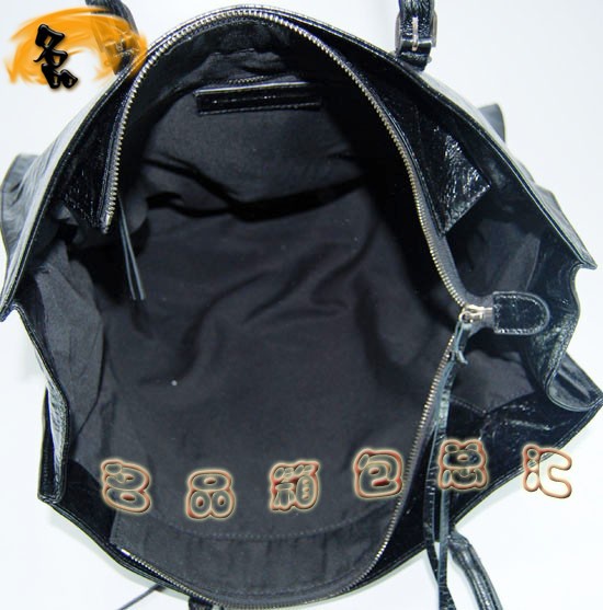 08472 巴黎世家機車包 巴黎世家進口牛皮單肩包 Balenciaga手提包 女包 黑色