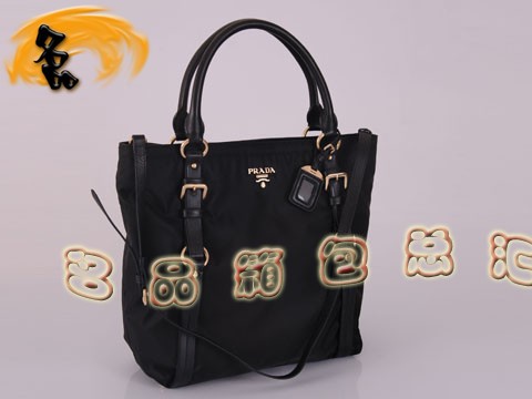 BN1774 Prada防水尼龍帆布女士休閑包 Prada單肩包 斜挎包 普拉達(dá)女包 黑色