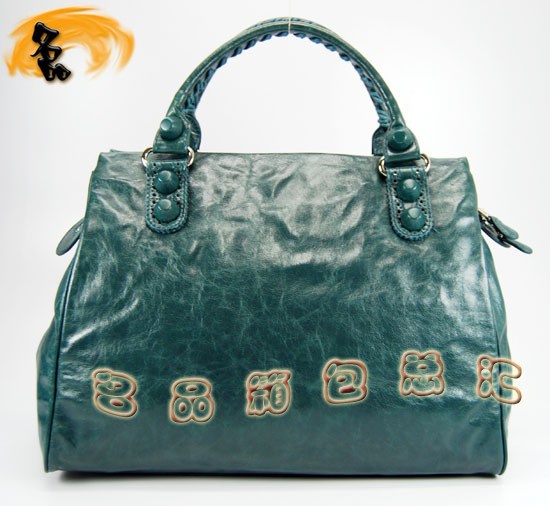 084358  BalenciagaŮ�� ������������� �M(j��n)��ţƤ��(j��ng)��r��Ů�� ���{(l��n)ɫ