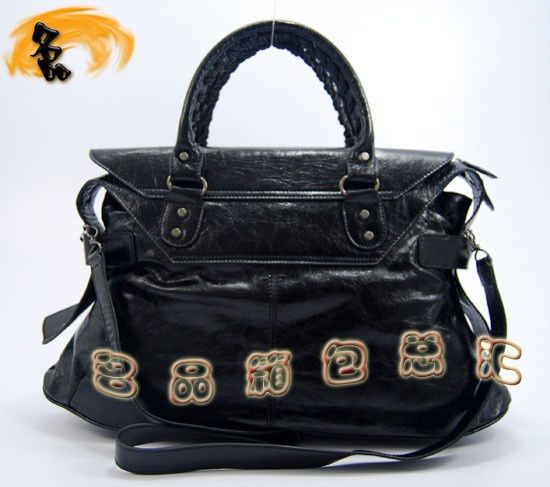 084668 Balenciaga手提包 巴黎世家單肩包 進(jìn)口牛皮經(jīng)典時尚女包 黑色