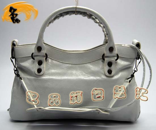 103208 Balenciaga單肩包 巴黎世家手提包 進口油皮經(jīng)典時尚女包 白色