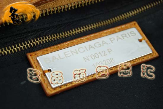 103208 Balenciaga機車包 巴黎世家單肩包 進(jìn)口油皮時尚女包 手提包 駝色