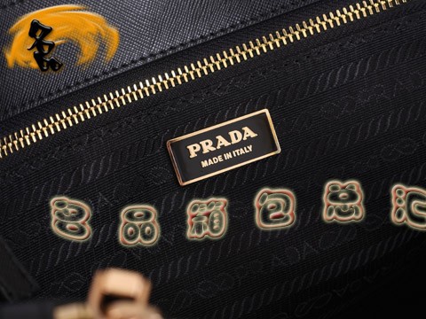 BN1786 普拉達最新款 Prada手提包 OL職業風格女士公文包 Prada女包 黑色