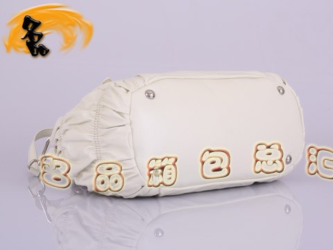 BN1791 普拉達(dá)最新款褶皺羊皮時(shí)尚女士休閑包 Prada手提包 Prada斜挎包 白色
