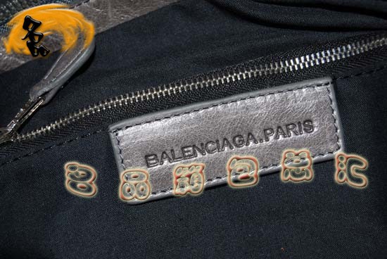173082A Balenciaga手提包 巴黎世家單肩包 進口牛皮經典時尚女包 機車包 深銀灰色