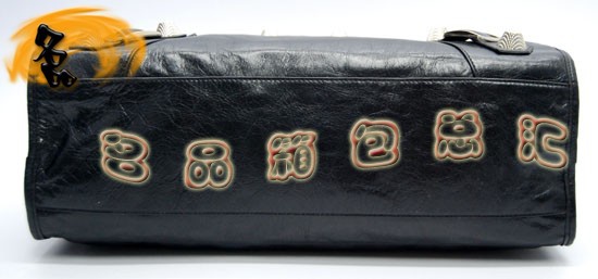 173084A Balenciaga手提包 巴黎世家單肩包 進(jìn)口牛皮經(jīng)典時(shí)尚女包 機(jī)車包 黑色