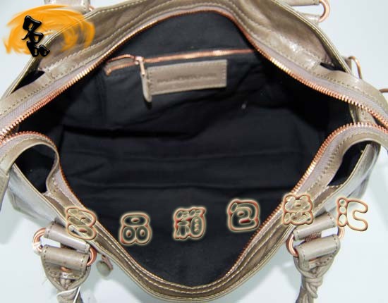 173084C Balenciaga手提包 進口高檔牛皮經典時尚女包 巴黎世家單肩包 機車包 銀灰色