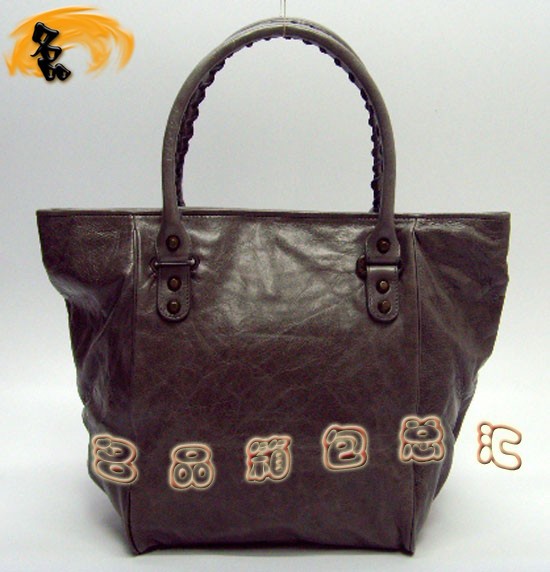 228750 Balenciaga手提包 巴黎世家單肩包 進口牛皮經典時尚女包 深銀灰色