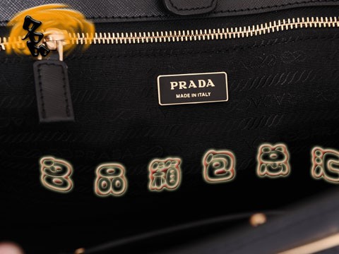 BN1844 碟中諜4 殺手包 Prada十字紋 女包 普拉達手提包 Prada手提包 黑色