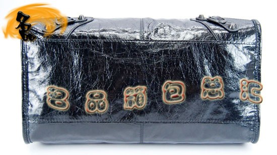 421423 巴黎世家單肩包 進(jìn)口油皮時(shí)尚女包 Balenciaga手提包 機(jī)車包 黑色