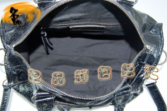 421423 巴黎世家單肩包 進(jìn)口油皮時(shí)尚女包 Balenciaga手提包 機(jī)車包 黑色