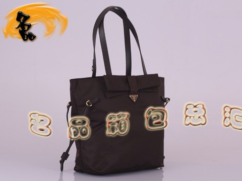 BR4022 Prada休閑包 普拉達單肩包 防水尼龍帆布女包 帆布包 咖啡色