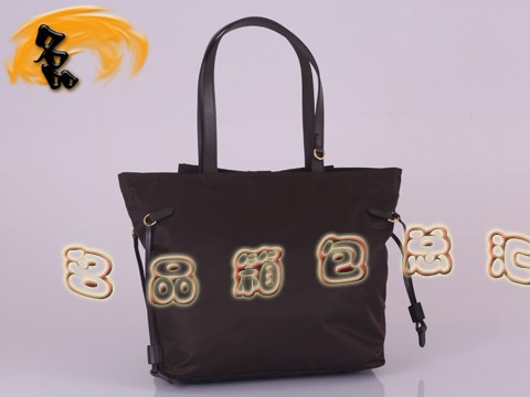 BR4022 Prada休閑包 普拉達單肩包 防水尼龍帆布女包 帆布包 咖啡色