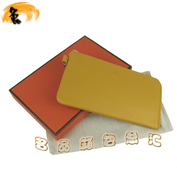 H010 Hermes錢(qián)包 愛(ài)馬仕最新款女士長(zhǎng)款錢(qián)夾 Hermes卡包 荔枝紋錢(qián)包 黃色