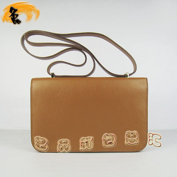 020 新款H扣單肩包 愛馬仕 經(jīng)典款兩用女包 Hermes Constancec系列 淺啡色復(fù)古斜挎包