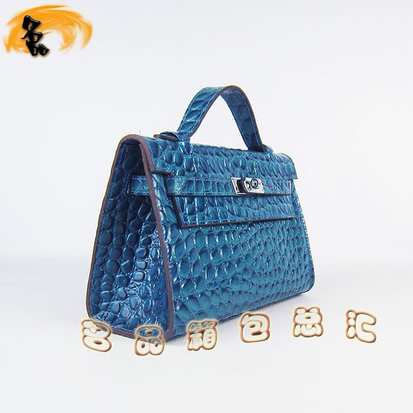 H008 最新款Hermes女包 手提包 愛馬仕晚宴包 Hermes Kelly Bag 凱莉包 石頭紋 中藍(lán)色