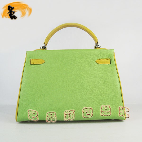 6108 凱莉包 Hermes女包 手提包 愛馬仕斜挎包 Hermes Kelly Bag 配色荔枝紋 紅綠黃色銀扣