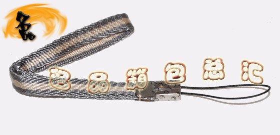 07168R Gucci手機掛飾 Gucci飾品 Gucci手機鏈 古奇最新款掛件 織帶 灰配白色