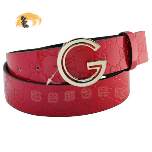 155077 經(jīng)典款漆皮皮帶 Gucci女士皮帶 古奇女款皮帶 腰帶 Gucci皮帶 紅色