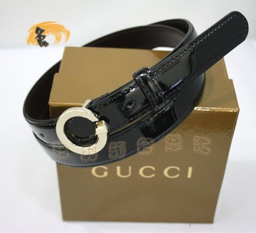U135 Gucci皮帶 Gucci漆皮女士皮帶 古奇皮帶 牛皮 Gucci腰帶 黑色