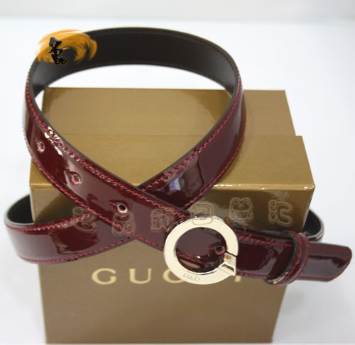 U135 Gucci皮帶 Gucci漆皮女士皮帶 古奇皮帶 牛皮 Gucci腰帶 米黃色
