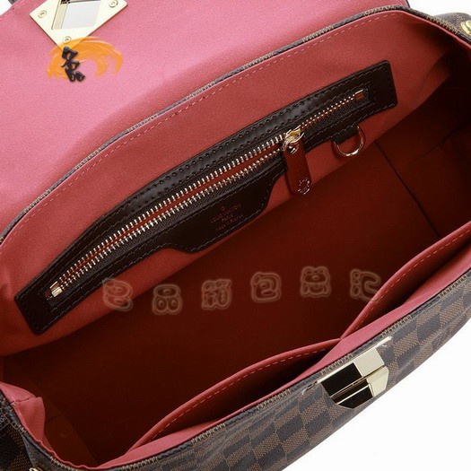 N41169 LV最新款女士斜挎包 LV棋盤(pán)格系列 LV女士包包 LV Bergamo女包 大號(hào)