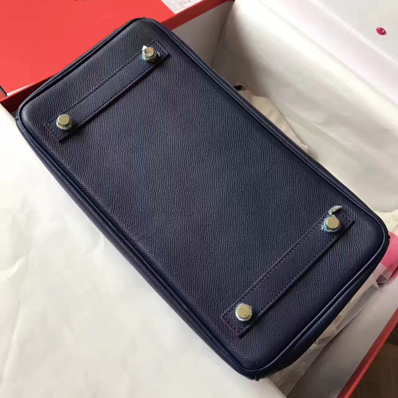 愛馬仕 Hermes Birkin系列 鉑金包 純手工定制版 30cm epsom皮手掌紋 藍色
