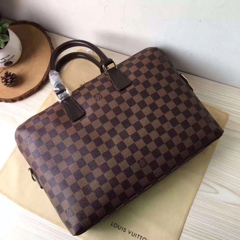 N42242 LV PORTE-DOCUMENTS JOUR 公文包 LV手提包 LV男士公文包 咖啡格