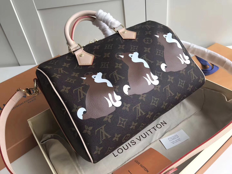 M41112 LV SPEEDY 30 手袋 (配肩帶)LV柴犬系列 LV枕頭包