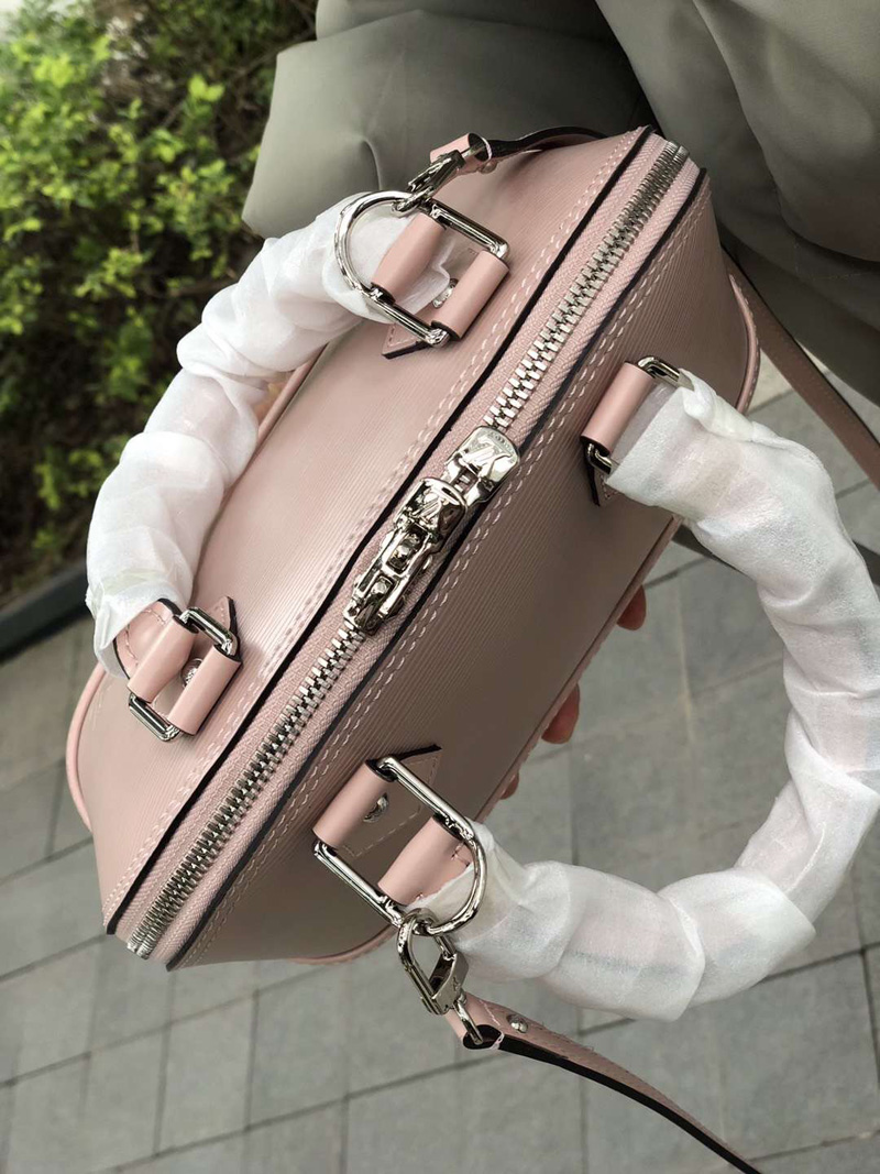 M41327 LV ALMA BB 手袋 LV女包 LV貝殼包 LV牛皮水波紋手提包 粉色