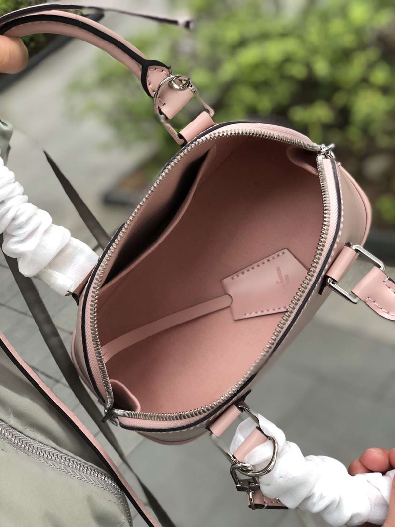 M41327 LV ALMA BB 手袋 LV女包 LV貝殼包 LV牛皮水波紋手提包 粉色