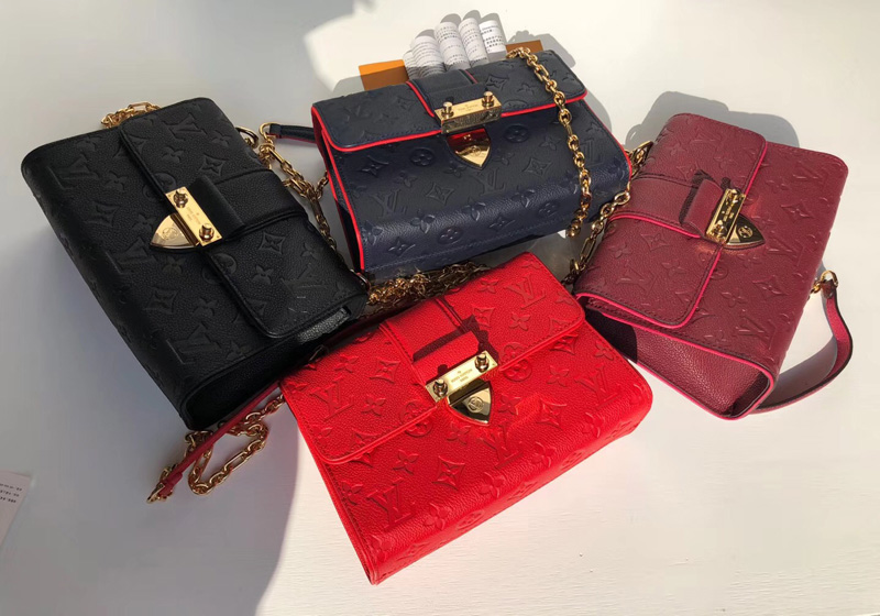 M43393 LV SAINT SULPICE 小號手袋 LV全皮女包 LV女士單肩斜挎包 紅色