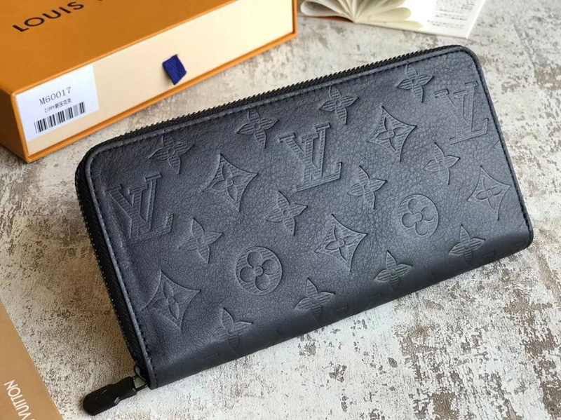 M60017 LV ZIPPY拉鏈錢夾 LV全皮壓花系列 LV拉鏈錢包半開 LV經典錢包