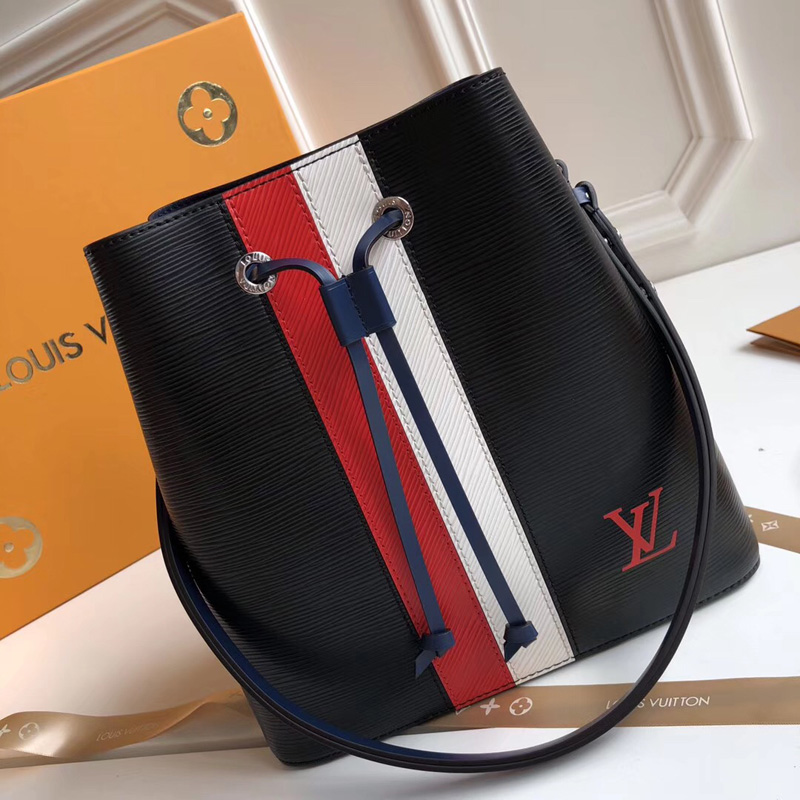 M52161 LV NeoNoe 手袋 LV女包 LV水桶包 Epi皮革雙色條紋水桶包 黑色