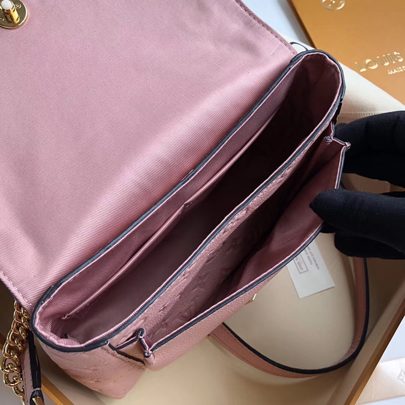 M43674 LV BLANCHE BB 手袋 壓紋Monogram Empreinte皮革 LV女包 櫻花粉