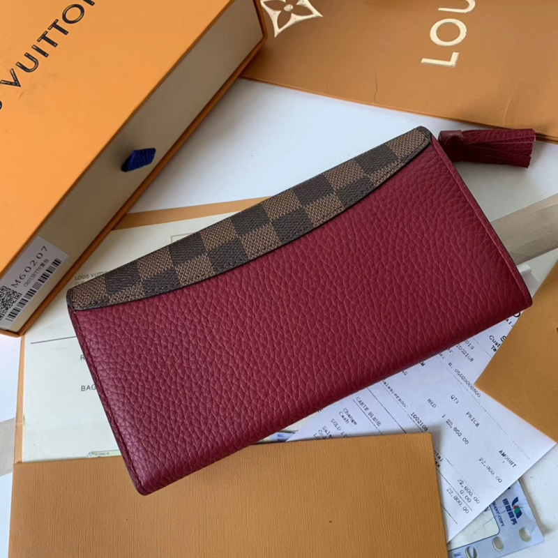 N60207 LV CROISETTE 錢包 Damier Ebene 帆布錢夾 LV女士錢包