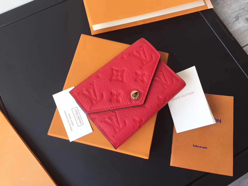 M62554 LV VICTORINE 錢夾 Monogram Empreinte皮革錢夾 LV短夾 LV零錢袋 紅色