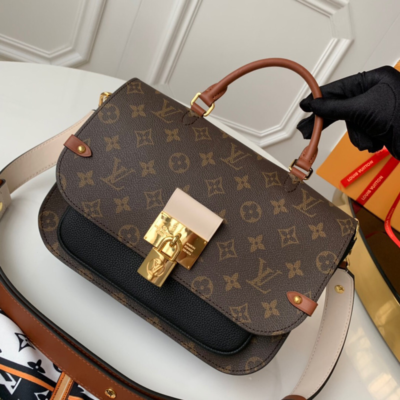 M44354 LV VAUGIRARD 手袋 Monogram 帆布女包 LV手提單肩包 黑色